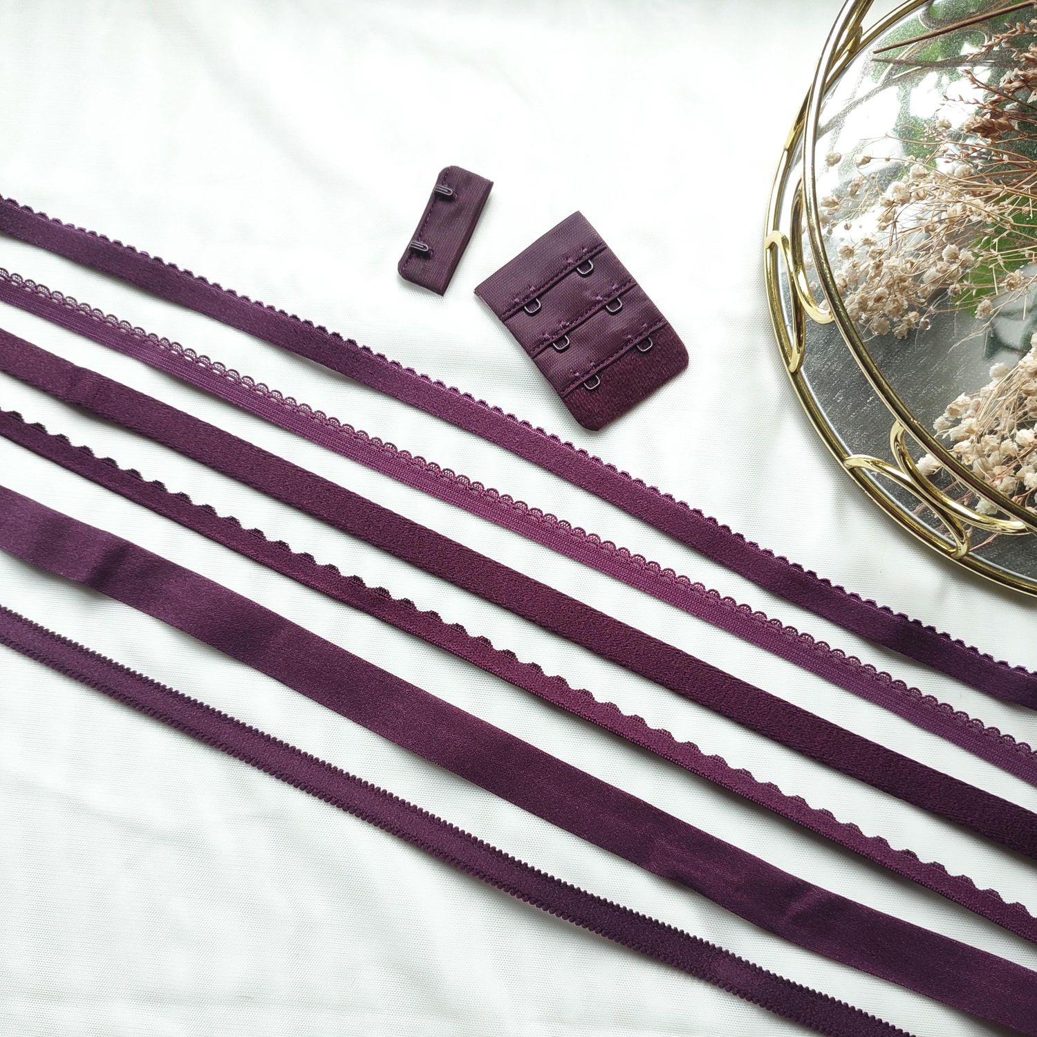 Plum Purple Lingerie Elastics