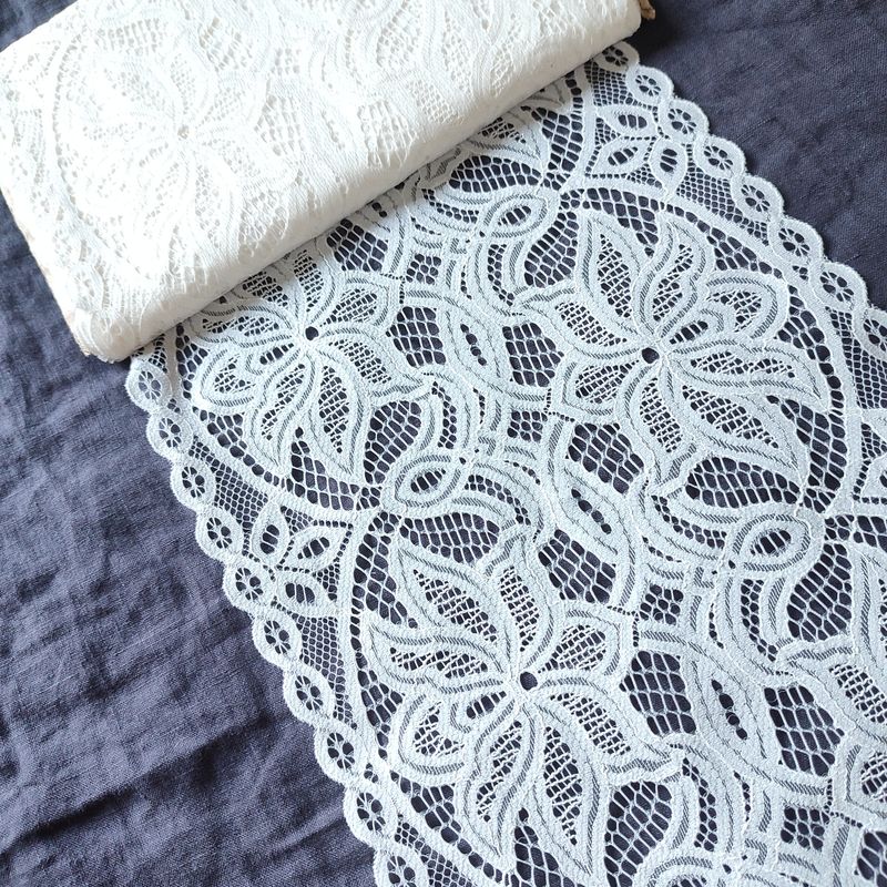 Ivory Floral Galloon Lace