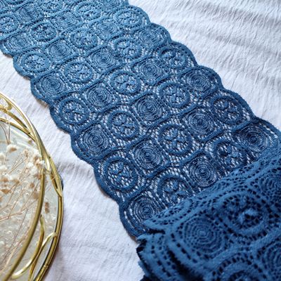 Navy Blue Stretch Lace