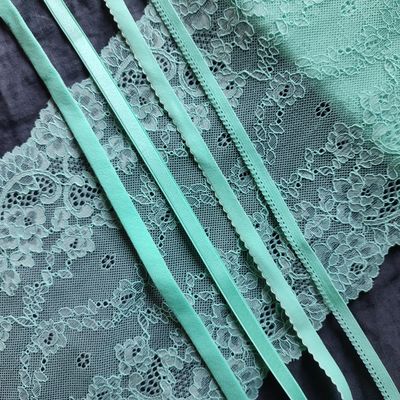 Minty Turquoise Lingerie Elastics