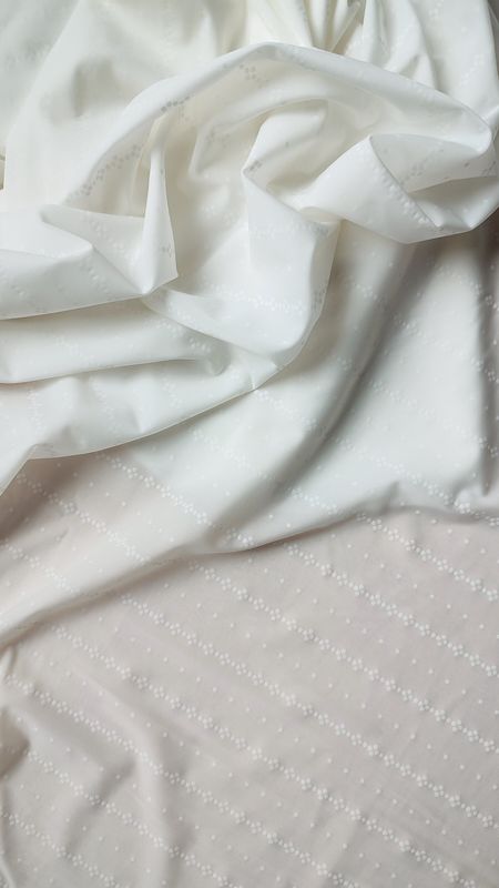 Ivory Dotted Microfiber