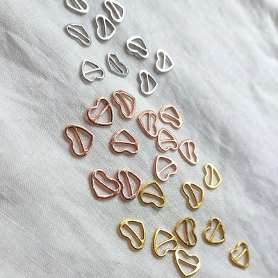 Heart-Shaped Metal Sliders – 10 mm, Set of 10