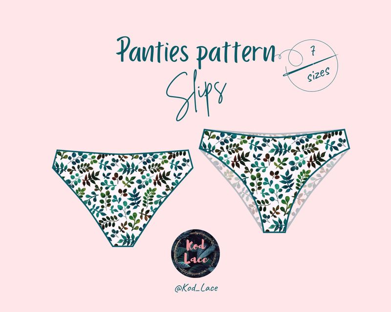 Slips panties sewing pattern PDF – classic bikini cut lingerie in 7 sizes

