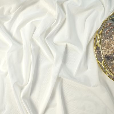 Ivory Sheer Stretch Mesh