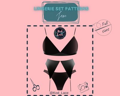 Jane Lingerie Set – Bralette, Thong and Suspender Belt