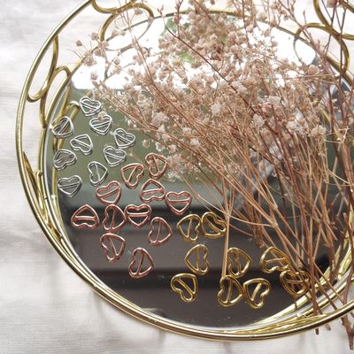 Cursori Metallici a Forma di Cuore, 10mm, Set da 10