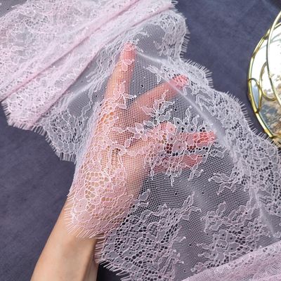 Dusty Pink Chantilly Lace Trim