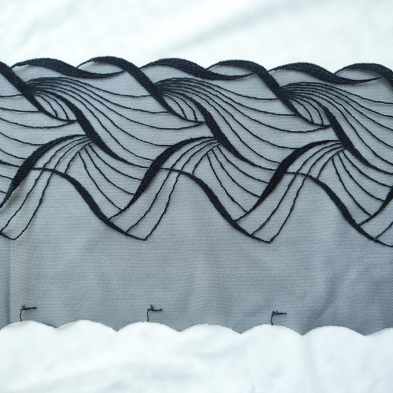 Embroidered Lace – Black on Black