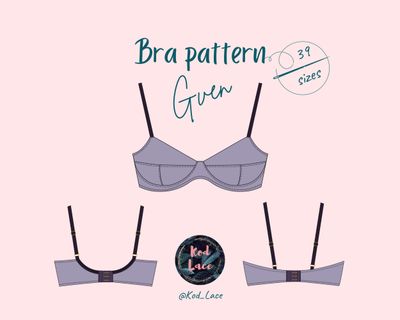 Gwen bra sewing pattern – T-cup underwire design

