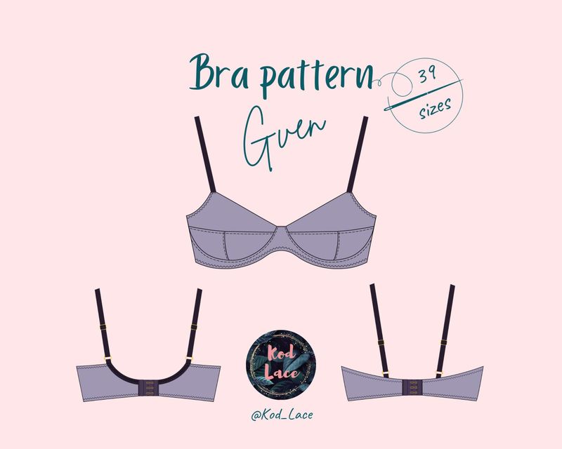 Gwen bra sewing pattern – T-cup underwire design

