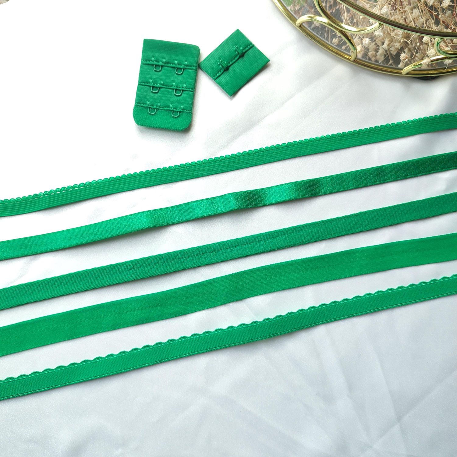 Bright Green Elastic Trims for Lingerie Sewing