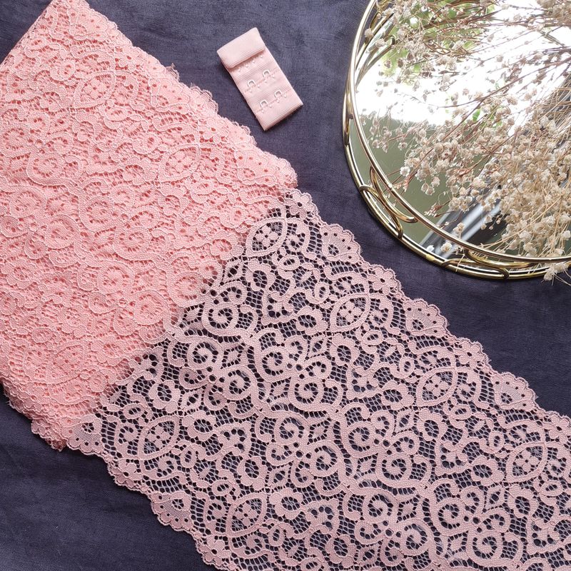 Coral Stretch Lace Trim