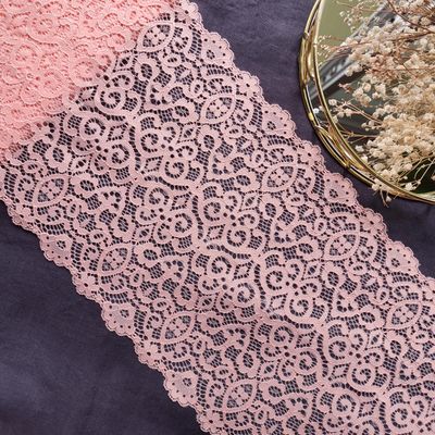 Coral elastic lace for lingerie sewing, 20 cm wide