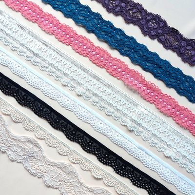 Narrow Stretch Lace Trim for Lingerie Edging