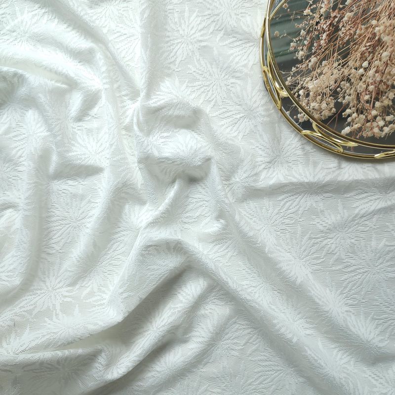Rete Jacquard Floreale Avorio