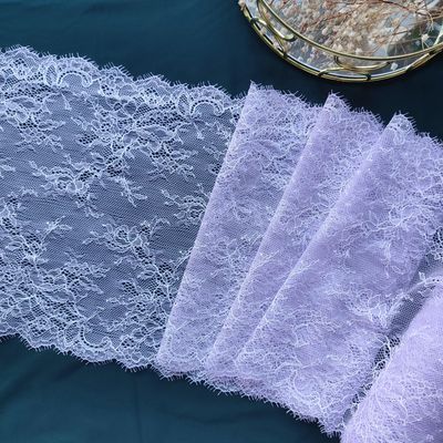 Lilac Chantilly Lace with Eyelash Edge