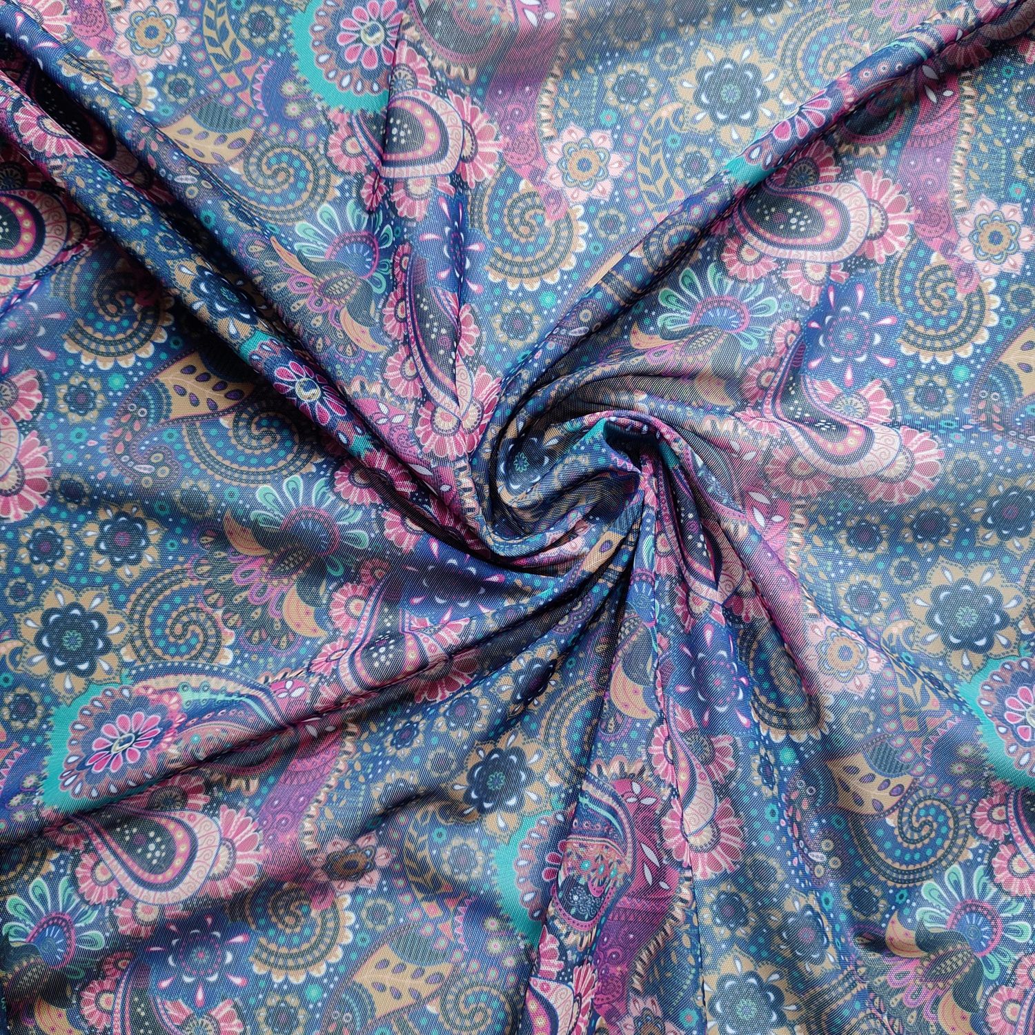 Paisley Print Stretch Mesh