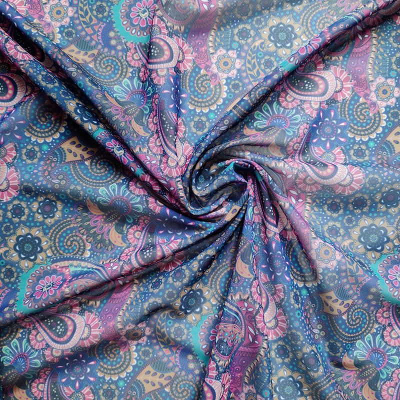 Paisley Print Stretch Mesh