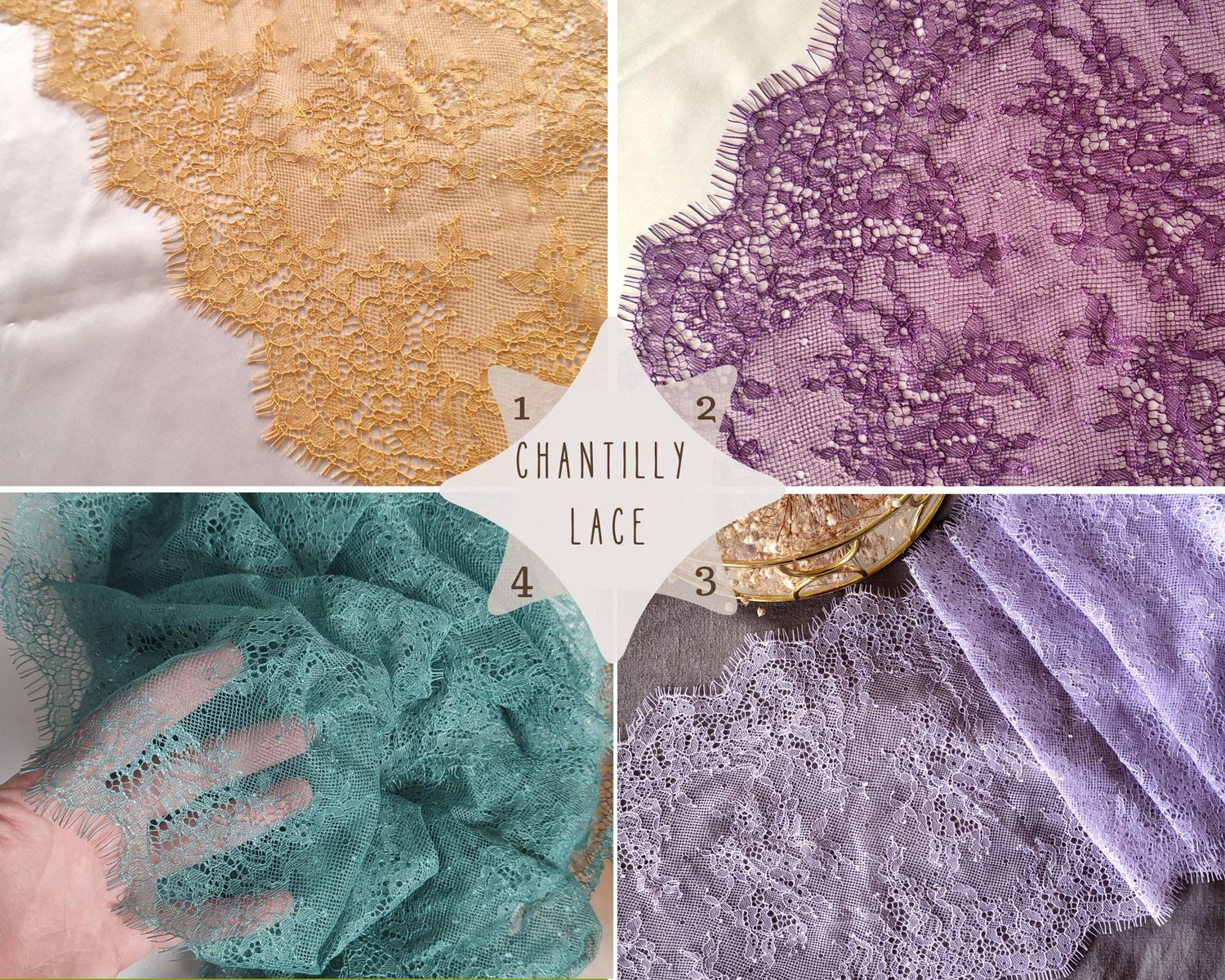 Chantilly Lace Trim with Eyelash Edges