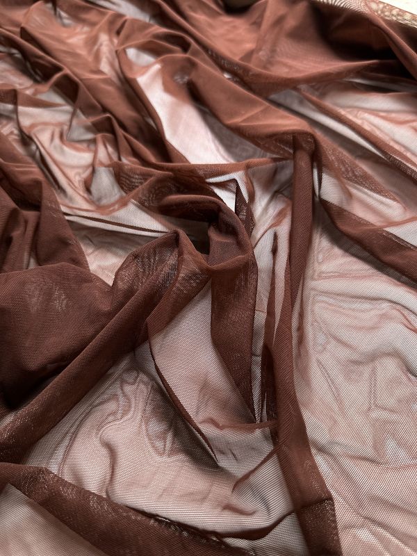 Rete Moka Marrone, Tulle Trasparente