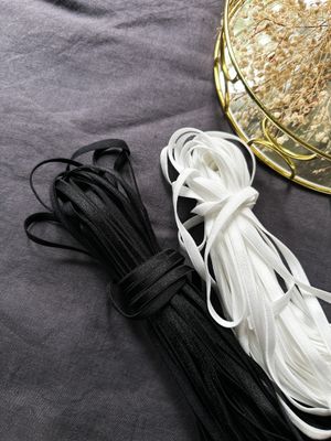 6 mm black or white bra strap elastic for lingerie sewing

