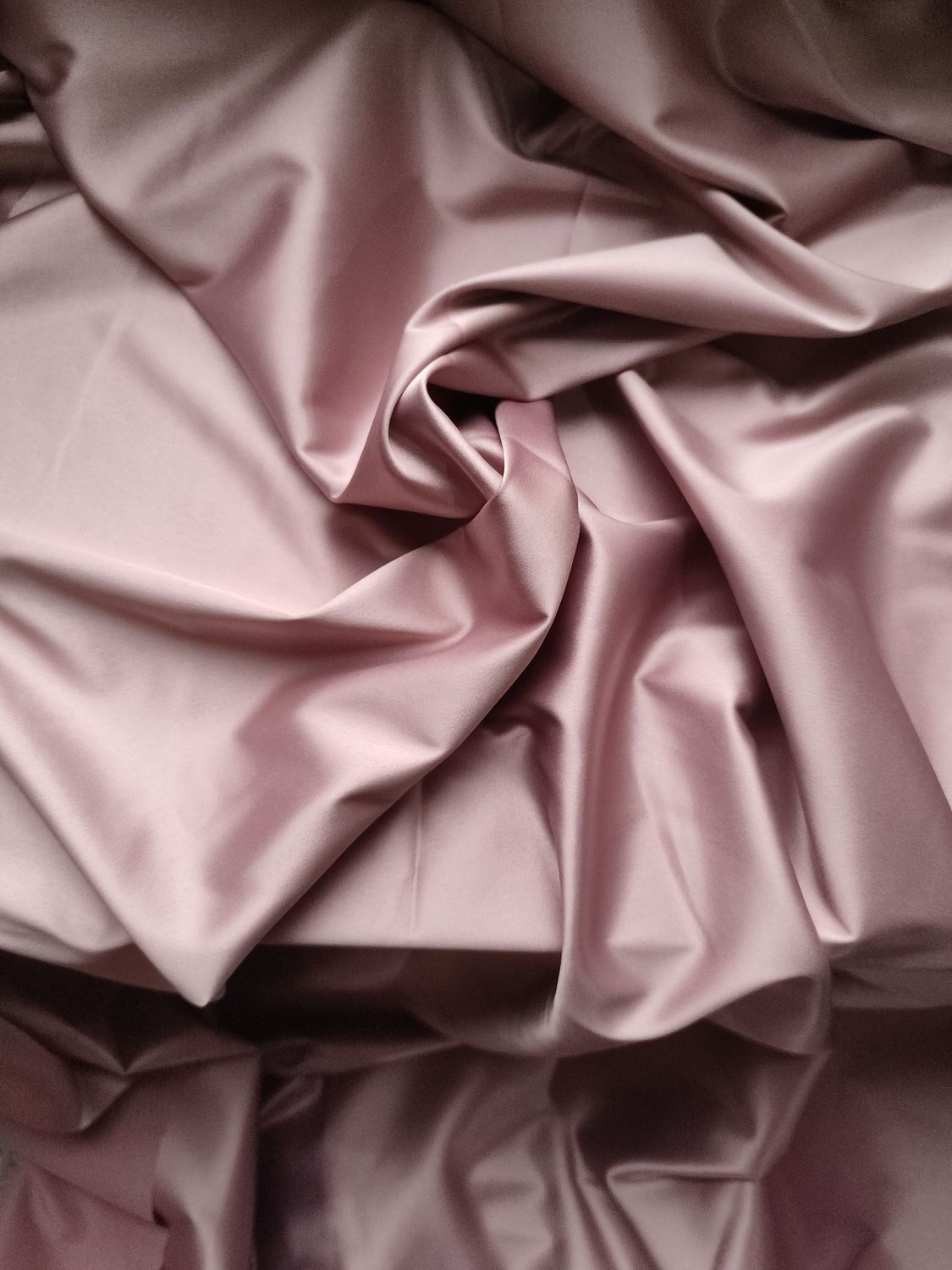 Antique rose stretch satin for lingerie, smooth and elegant fabric