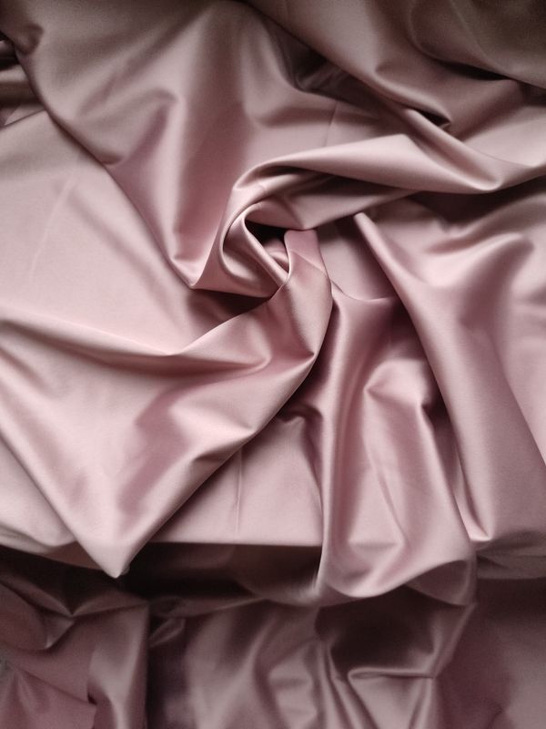 Antique rose stretch satin for lingerie, smooth and elegant fabric