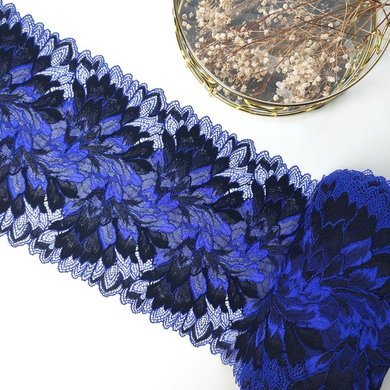 Midnight Multicolor Stretch Lace with Black Accents