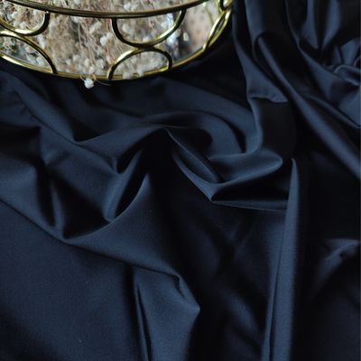 Luxury black stretch microfiber fabric for lingerie sewing