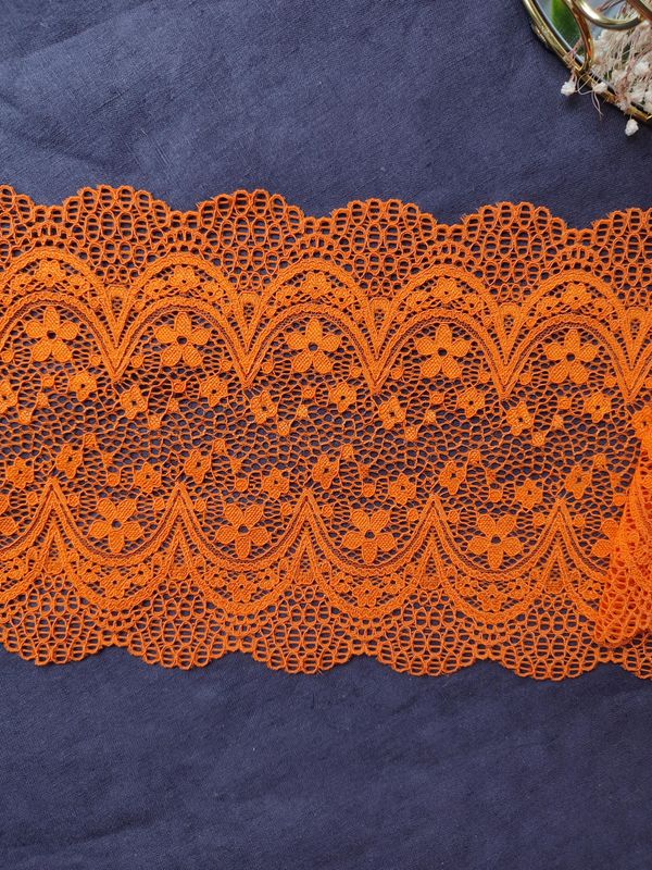 Orange lace trim