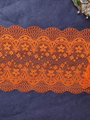 Orange lace trim