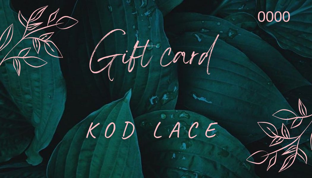 Kod Lace digital gift card for sewing patterns, lace, fabrics and lingerie making supplies