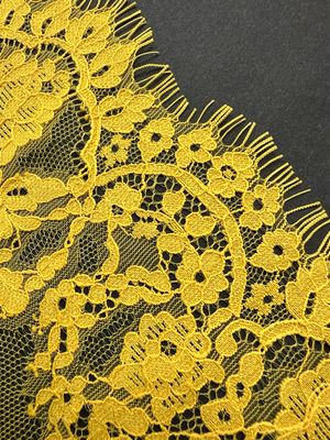 Yellow Chantilly Lace with Eyelash Edge 3 meters