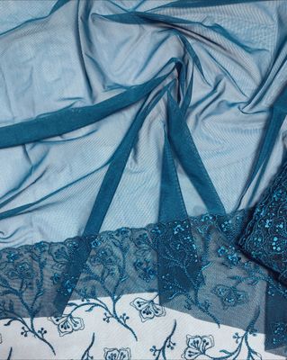 Teal 4-Way Stretch Mesh – Soft Lingerie Tulle