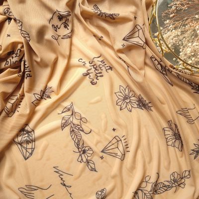 Tessuto tulle elasticizzato in 4 direzioni per lingerie