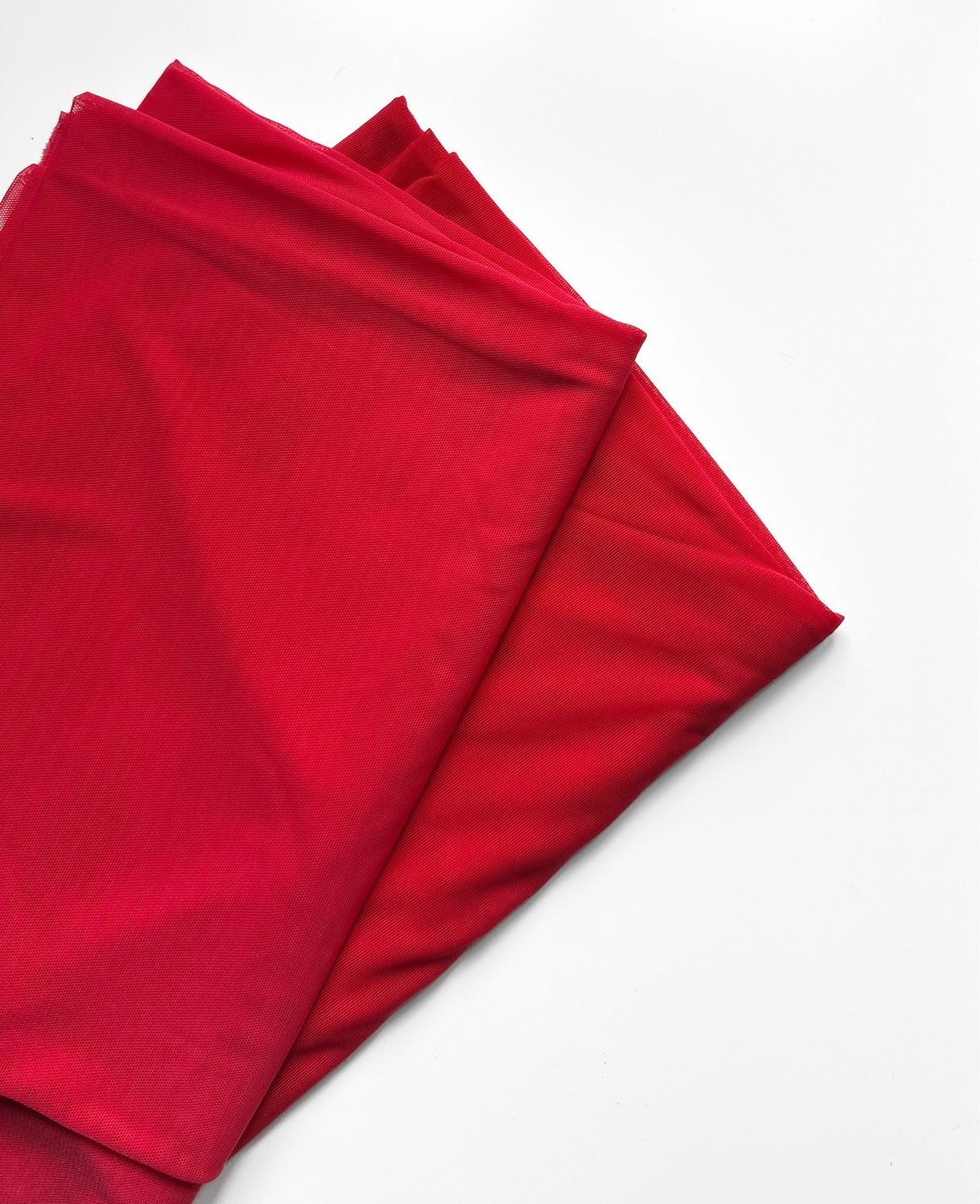 Red Stretch Mesh — Medium Weight