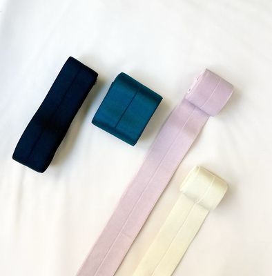 Glossy satin fold over elastic for lingerie sewing and finishing edges