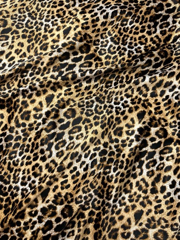 Leopard Stretch Satin