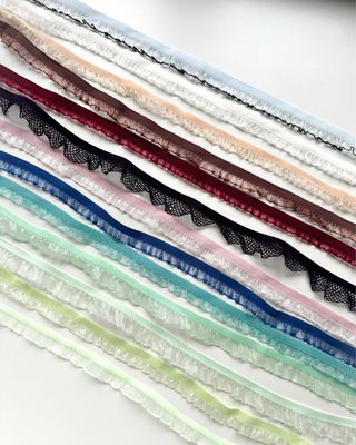 Decorative ruffled elastic trim for lingerie sewing