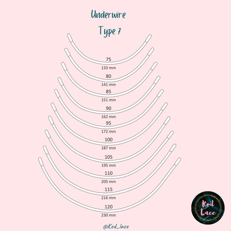 Plunge Underwire Type 7 – Arta Bra Wires for Bra Making
