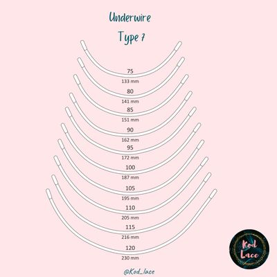 Plunge Underwire Type 7 – Arta Bra Wires for Bra Making