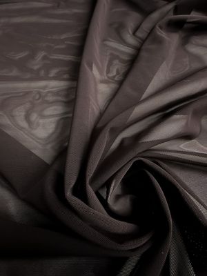 Dark Chocolate Stretch Mesh – 4-Way Elastic Tulle
