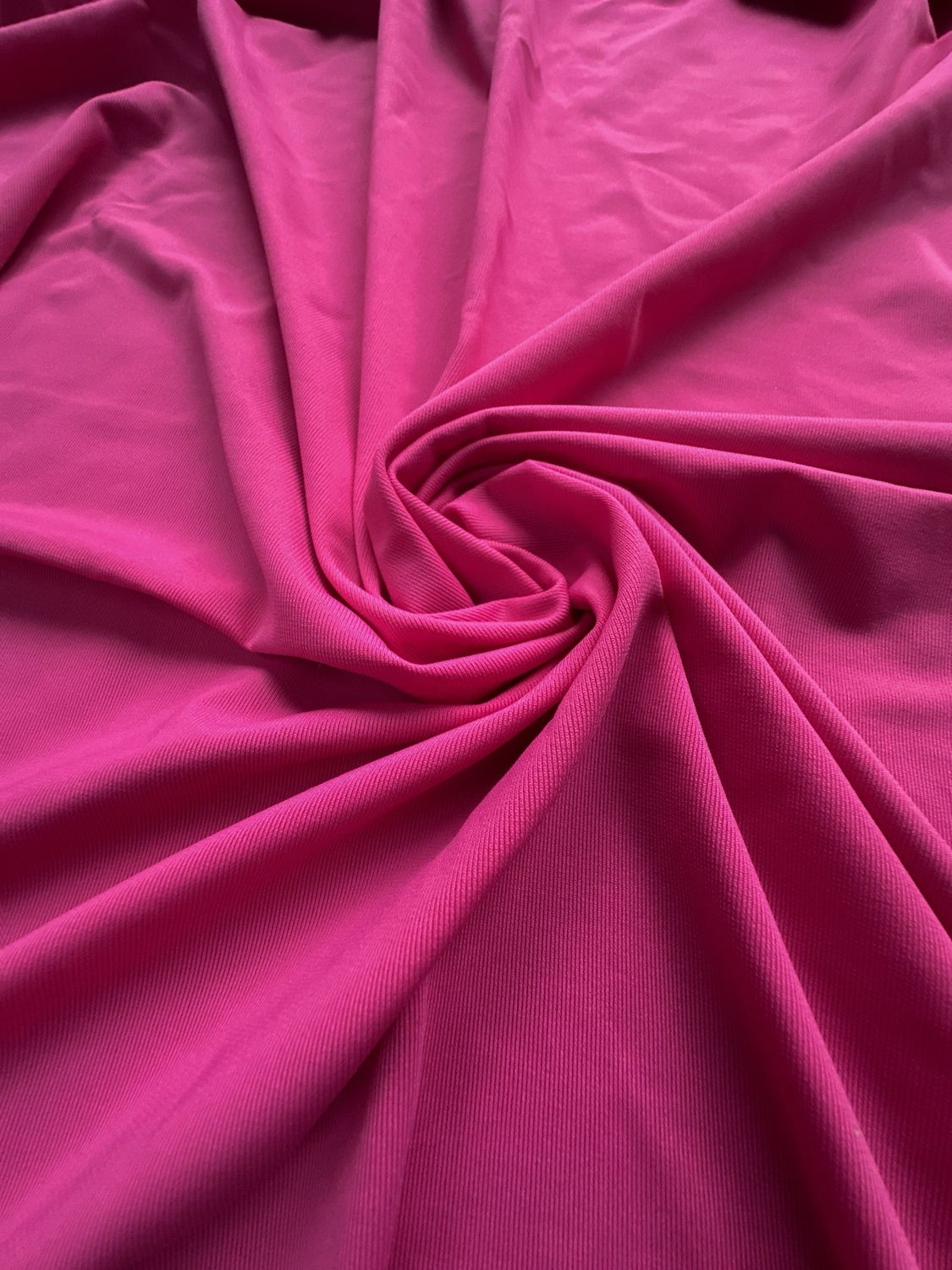 Thin stretchy Neon Pink microfiber for lingerie sewing