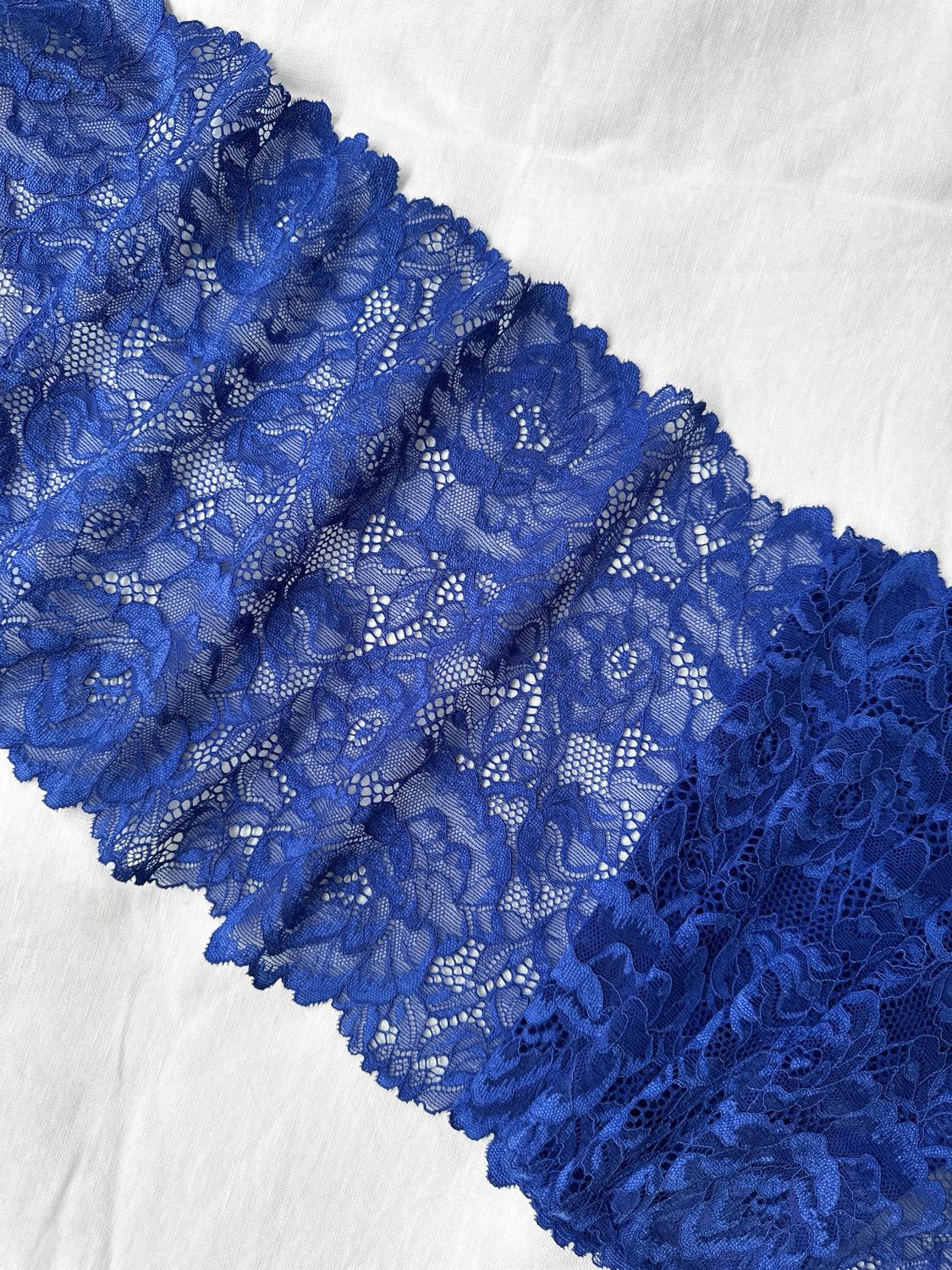 Cornflower Blue Stretch Lace