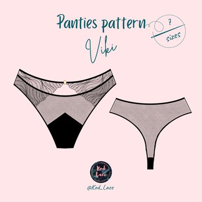 Viki thong panty sewing pattern