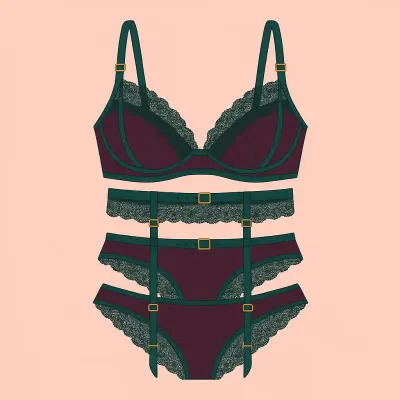 PDF lingerie pattern sets for bra, panties and garter belt