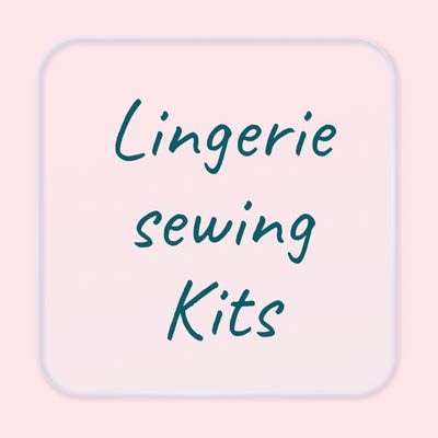 Lingerie sewing kits with lace, elastics, and findings