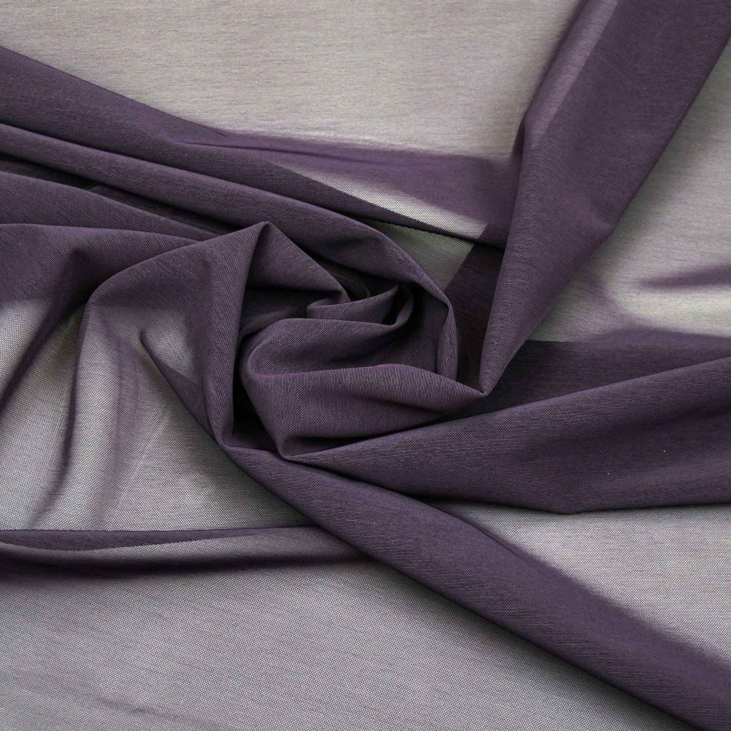 Dark purple stretch mesh fabric, 150cm (59.1") wide
