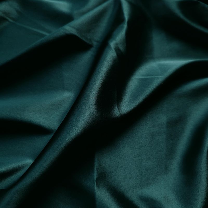 Dark green stretch satin – soft and silky with one-way stretch
