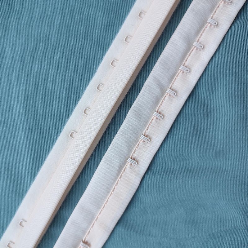 Beige hook and eye closure tape – 100 cm